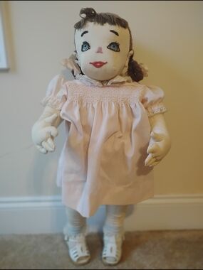 Vintage Handmade American Folk Art Doll